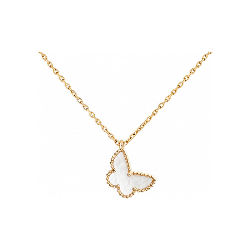 Van Cleef & Arpels Sweet Butterfly Pendant Necklace Gold
