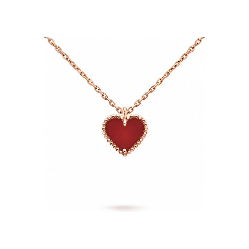 Van Cleef & Arpels Sweet Heart Pendant Necklace Gold