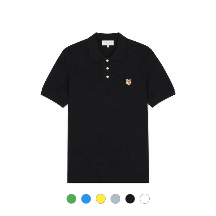Maison Kitsune Fox Head Logo Cotton Polo Shirt
