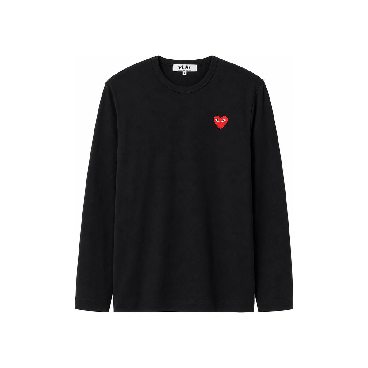 Comme des Garcons Red Heart Patch Long Sleeve Unisex T-Shirt AX T118 051 1