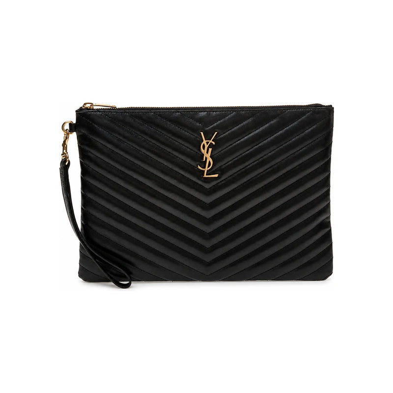 Saint Laurent Matelasse Leather Clutch Bag 559193 CWU01 1000