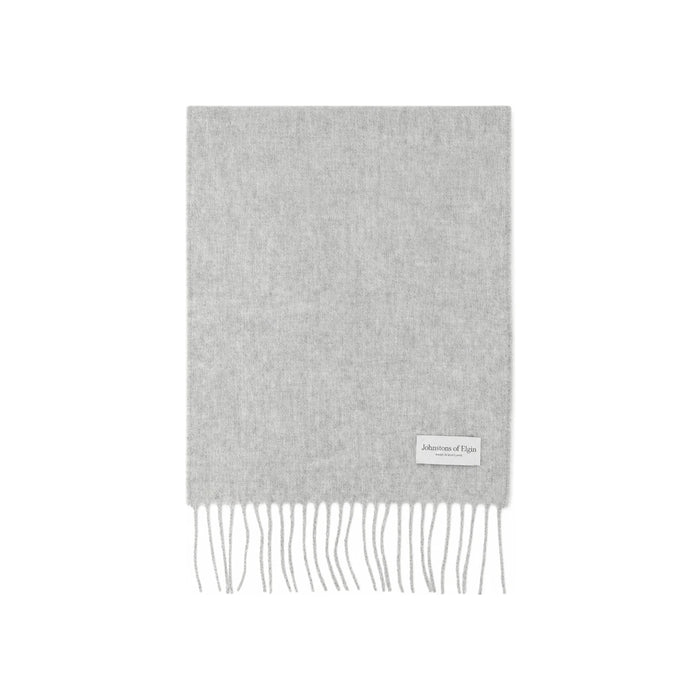Johnstons of Elgin Cashmere Scarf Silver Unisex