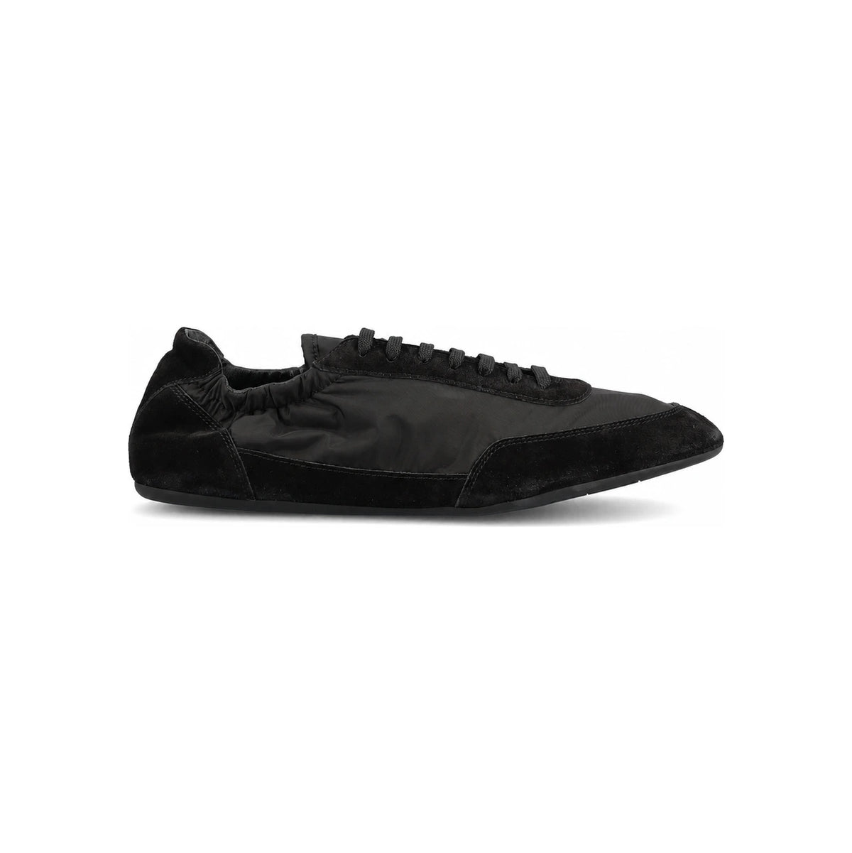PRADA Re-Nylon Suede Elastic Low-Top Sneakers Black Men