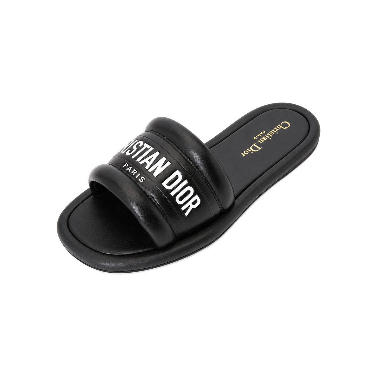 DIOR Every Dee Women’s Slide Sandals Black Leather Slippers