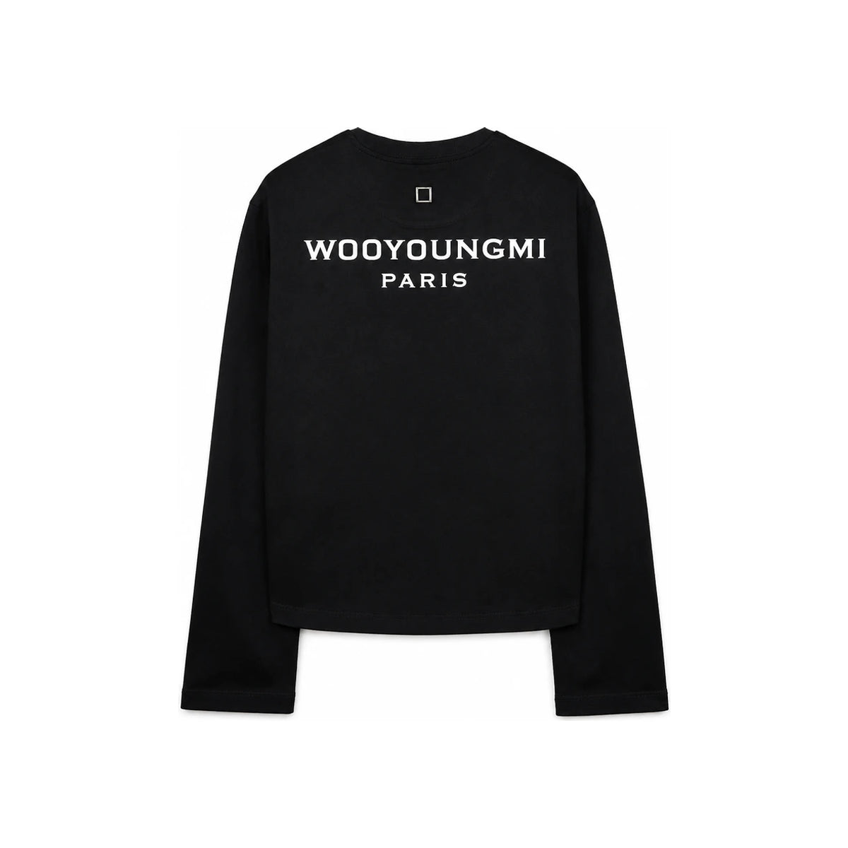WOOYOUNGMI Back Logo Long Sleeve T-Shirt Black Women M241TS17 713B