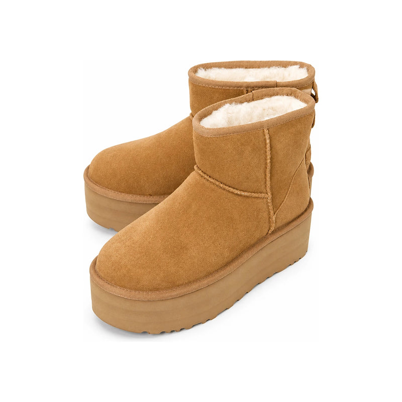Ugg Classic Mini Platform Boots Sandals Women’s 1134991 Chestnut