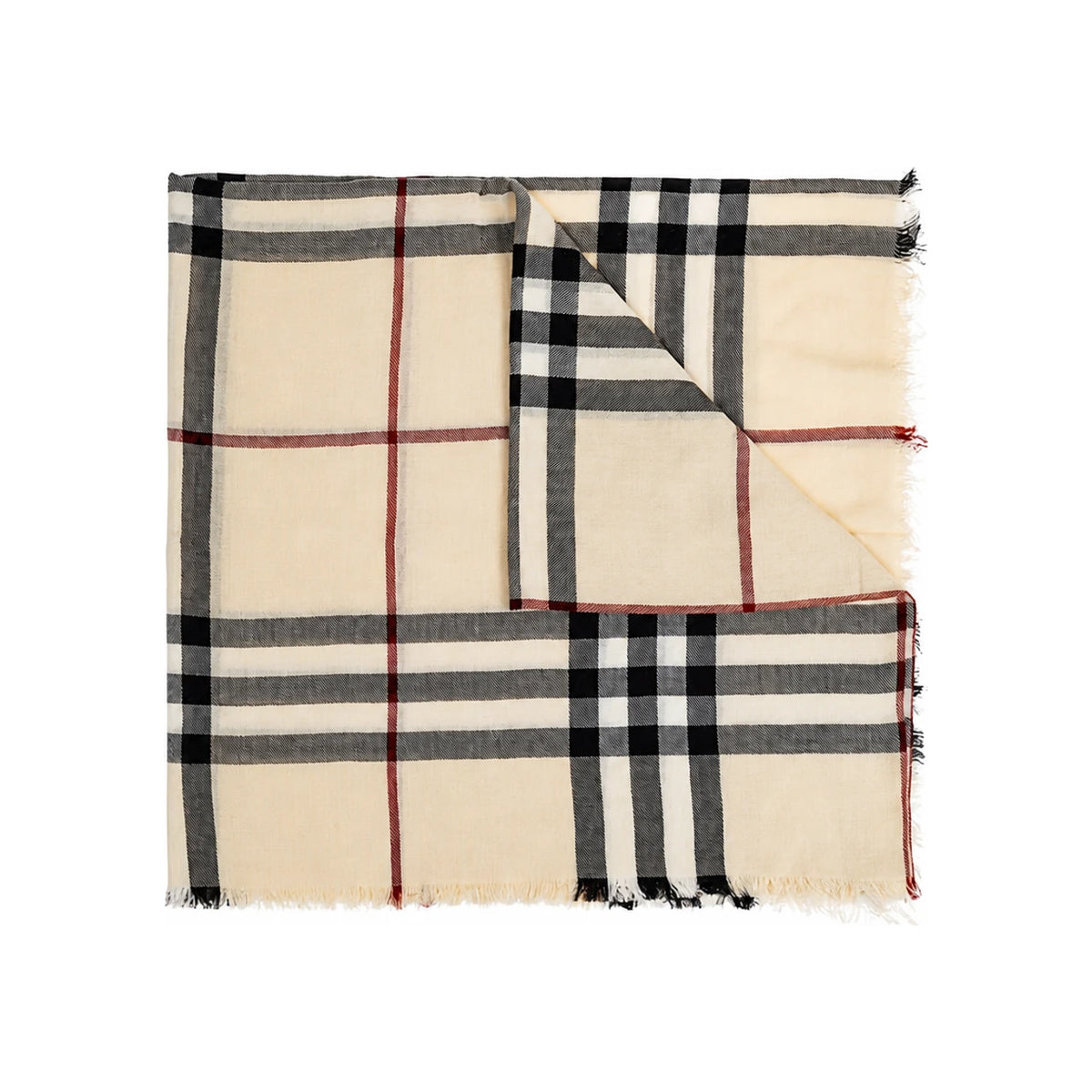 BURBERRY Check Wool Scarf