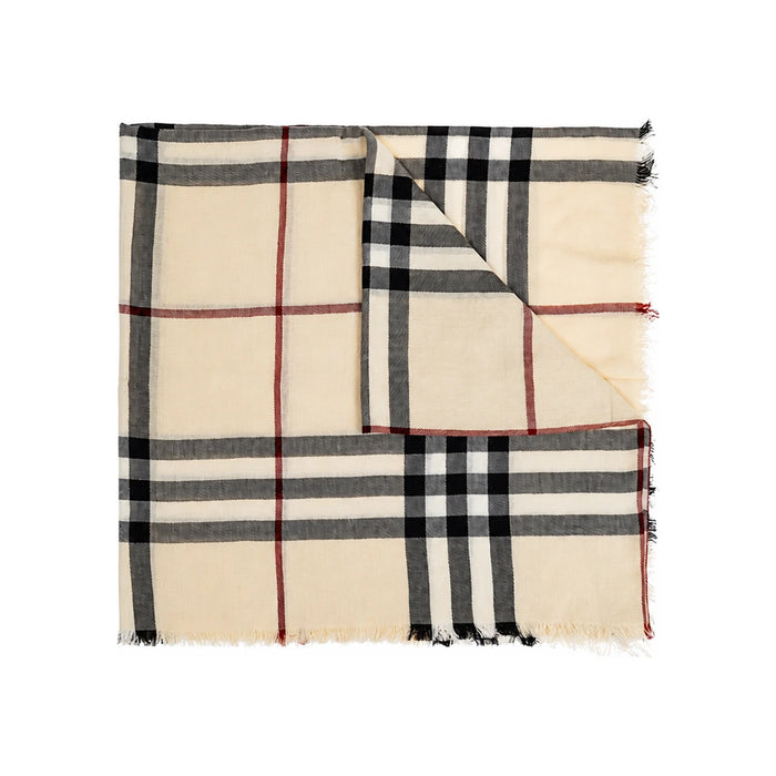 BURBERRY Check Wool Scarf
