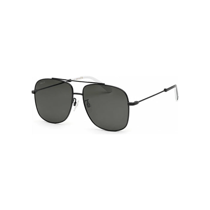 BALLY Polarized Double Bridge Aviator Sunglasses Black Unisex