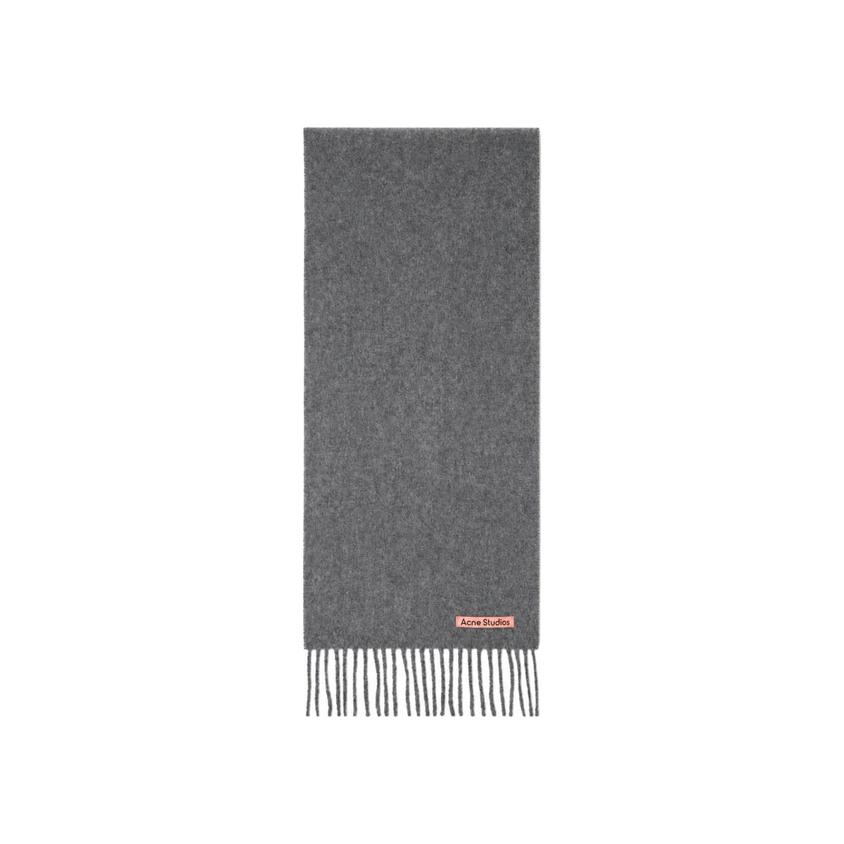 Acne Studios Grey Melange Fringe Wool Skinny Scarf CA0218 990