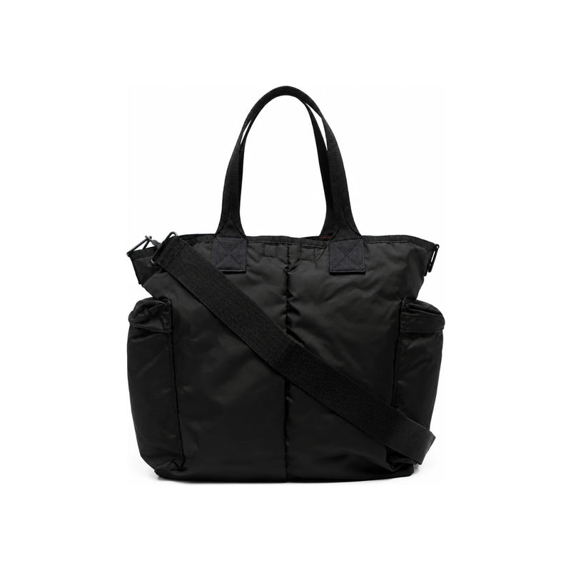 PORTER Force 2-Way Tote Bag Black Nylon