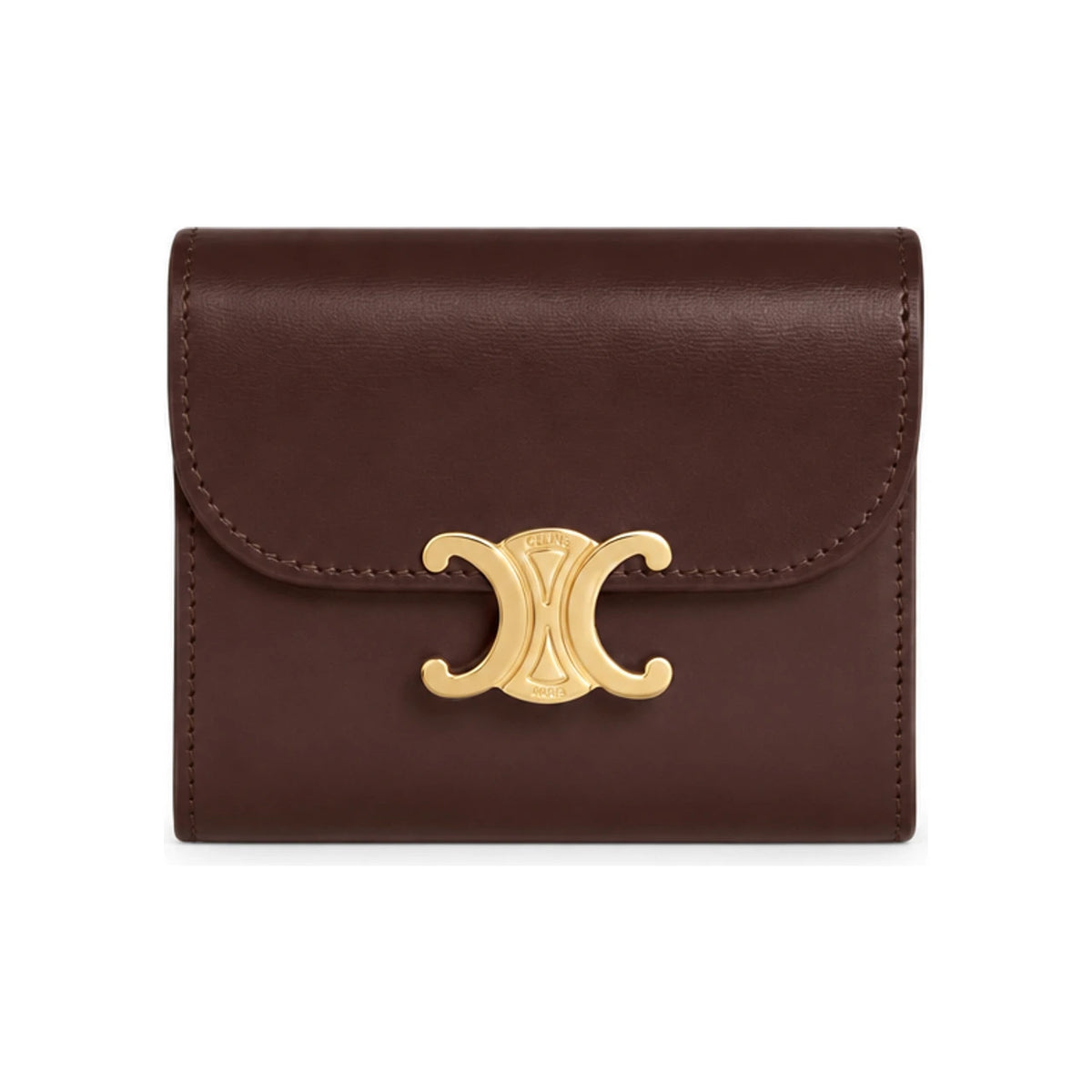 CELINE Shiny Calfskin Small Triomphe Wallet