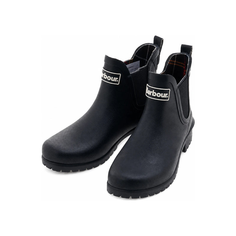 Barbour Wilton Wellington Women’s Chelsea Rain Boots Black