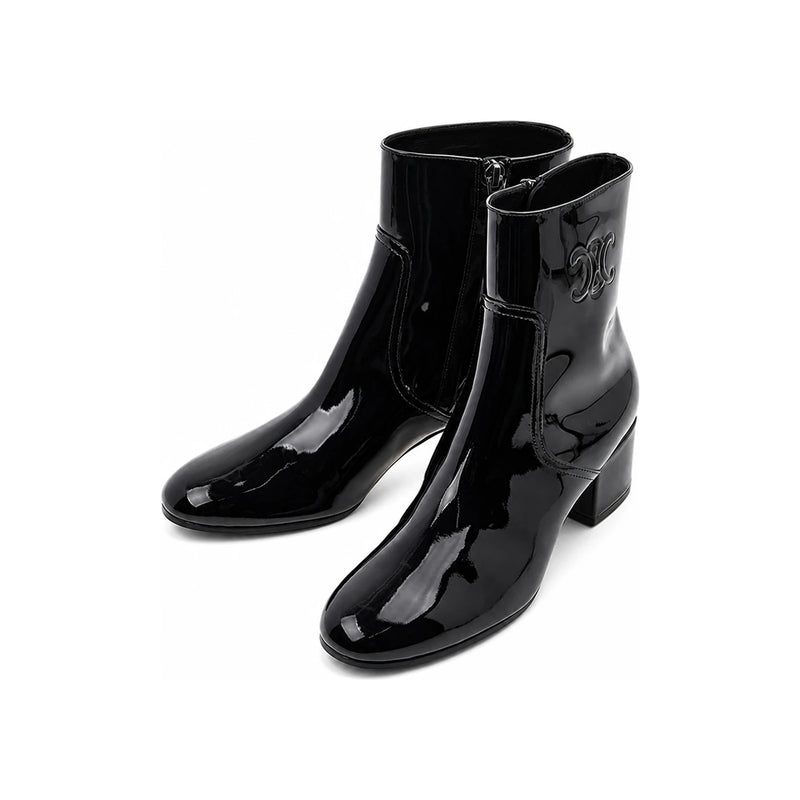 CELINE Women’s Patent Leather Ankle Boots 360484582C 38NO
