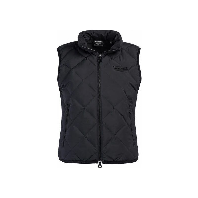 Duvetica FW24 Zeca Logo Down Vest for Women VDDV30145K0001 BKS