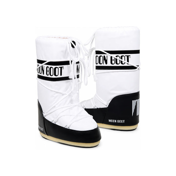 MOON BOOT Women’s Icon High Nylon Ankle Boots Black/White