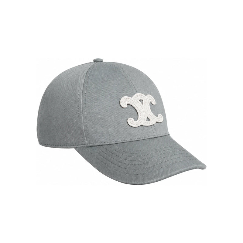 CELINE Triomphe Baseball Cap Washed Cotton Blush Cap