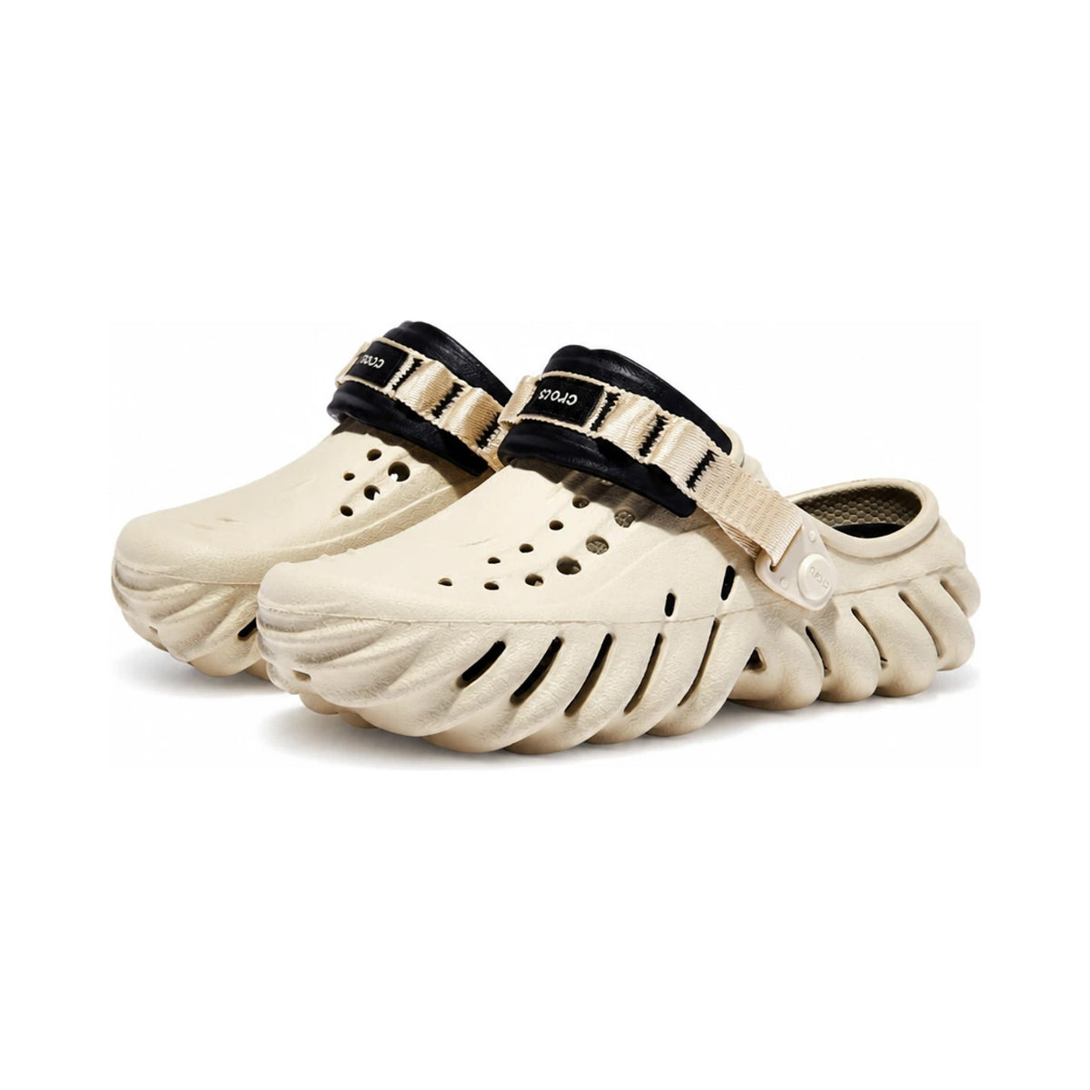 CROCS Echo Clog Bone Black Low Top Sneakers for Men