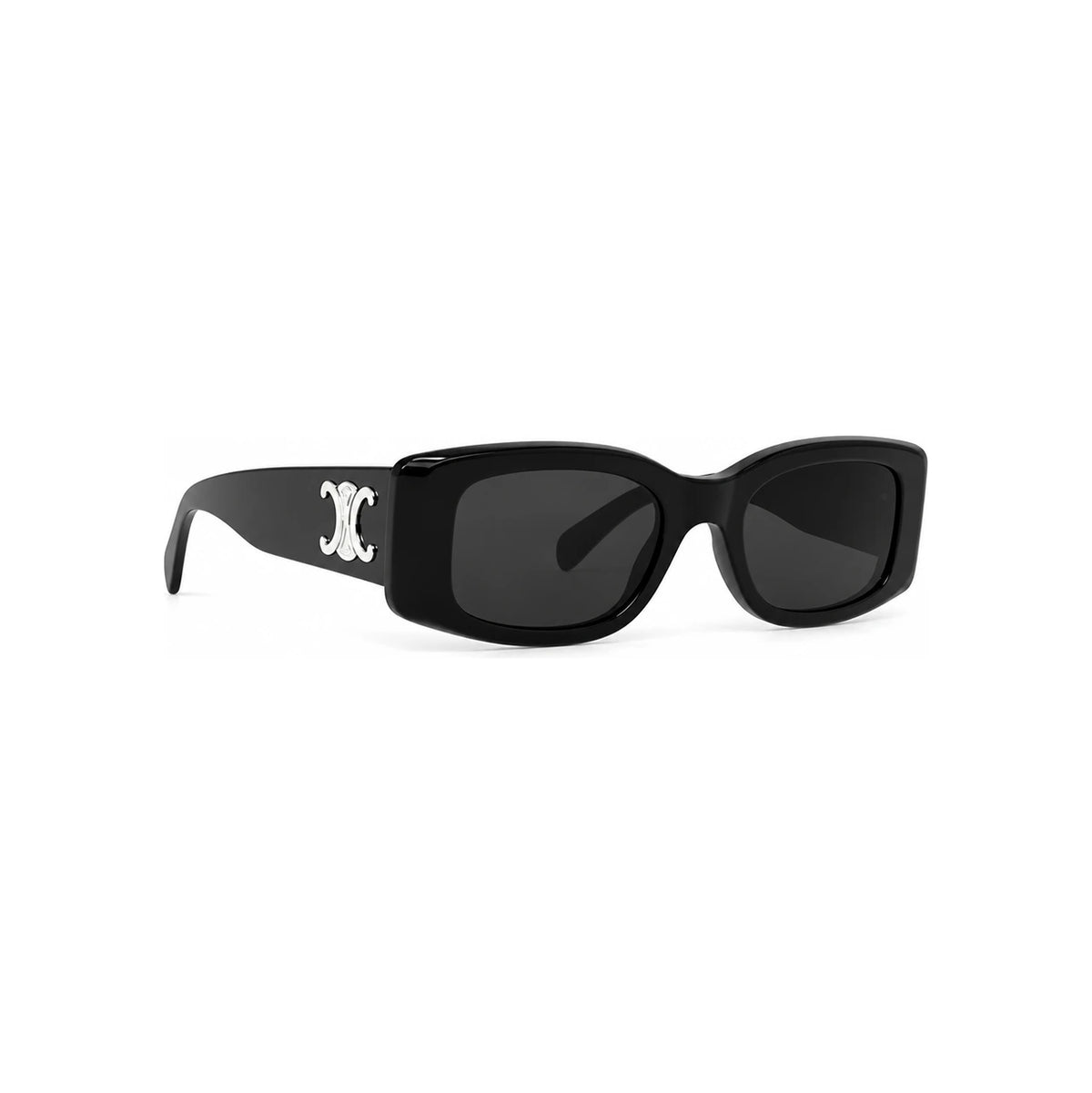 CELINE Triomphe Bold Square Acetate Sunglasses Unisex Black CL40282U 01A