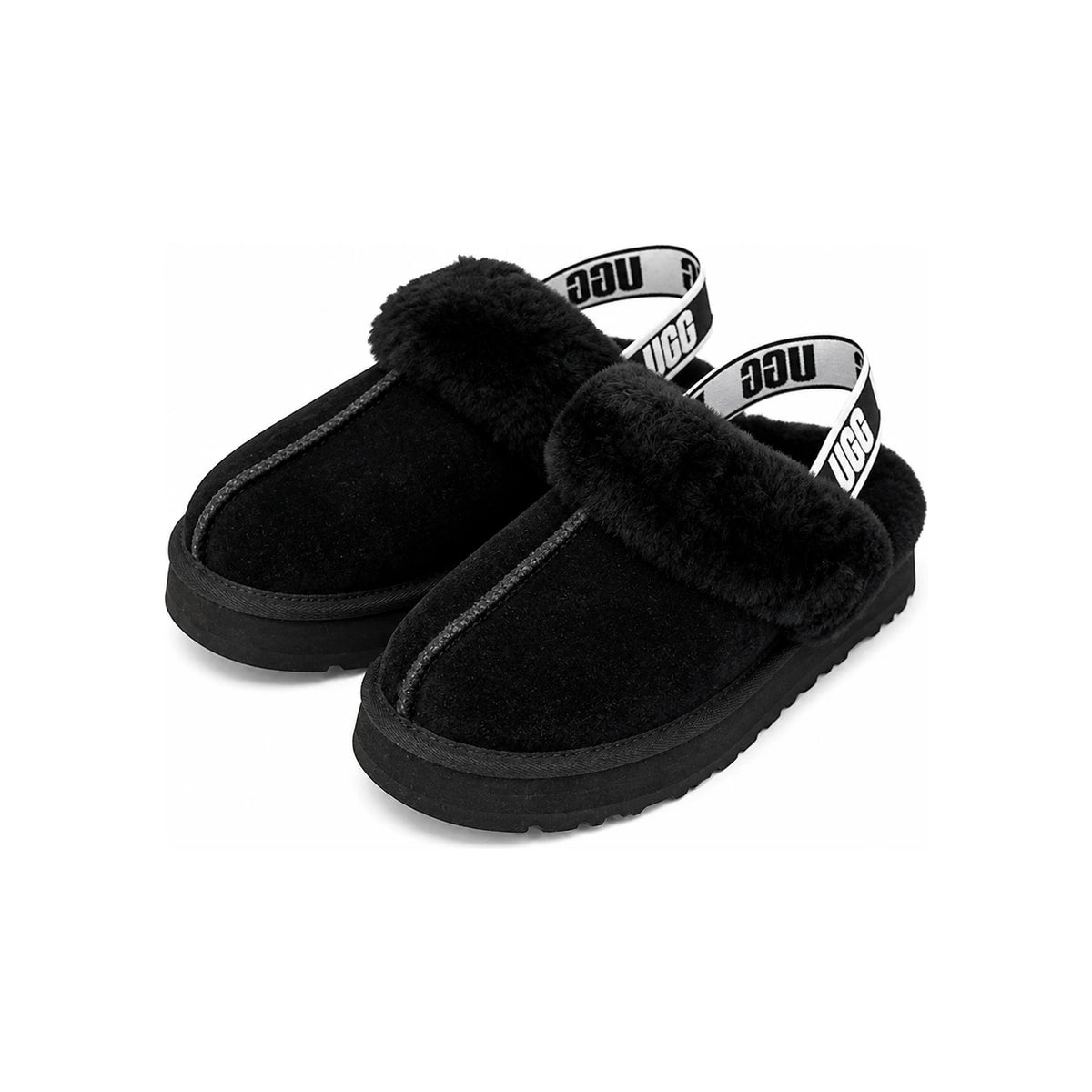Ugg Kids Elastic Platform Sandals Black
