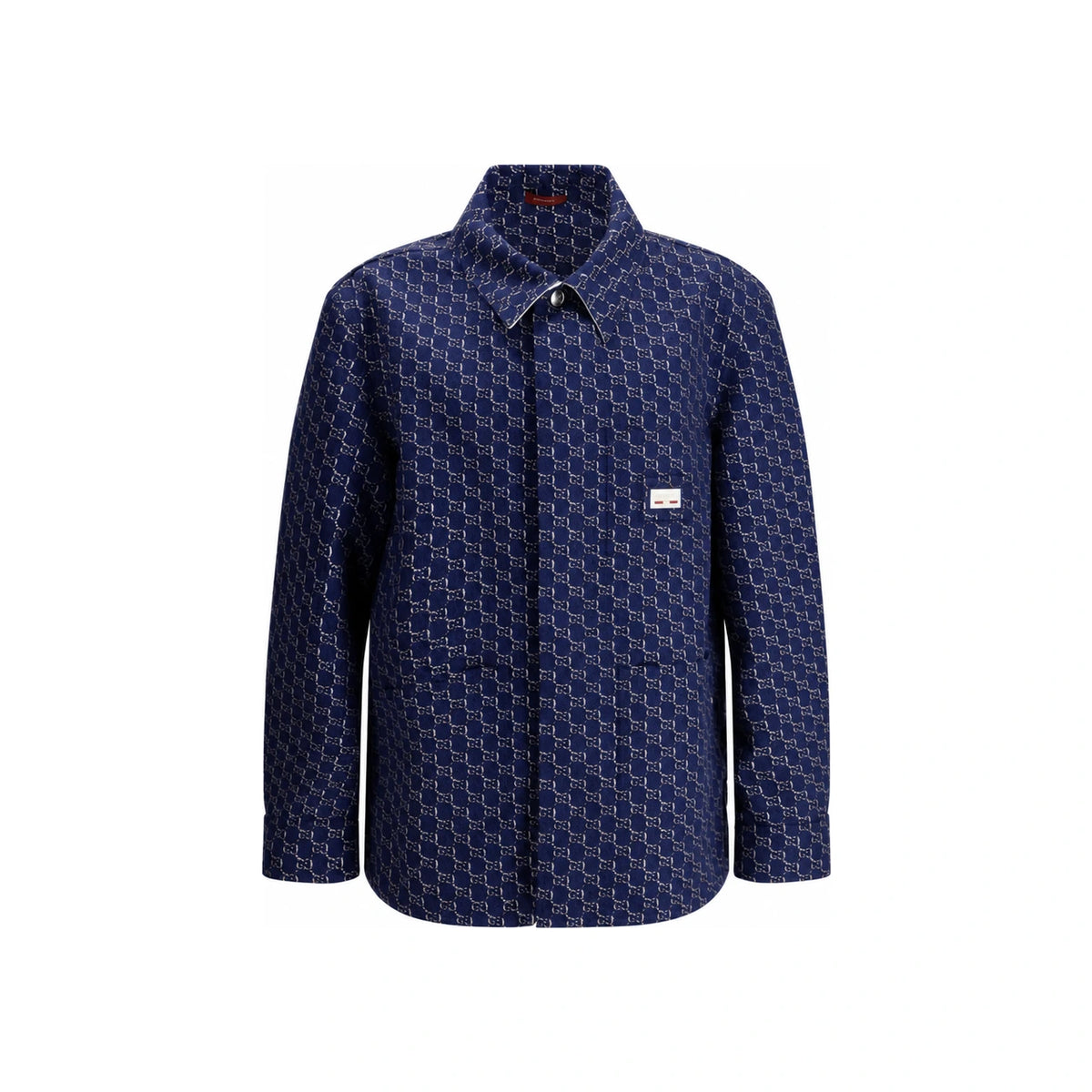 GUCCI Casual Jacket SS25 Men’s Zip Jacket Navy Cotton