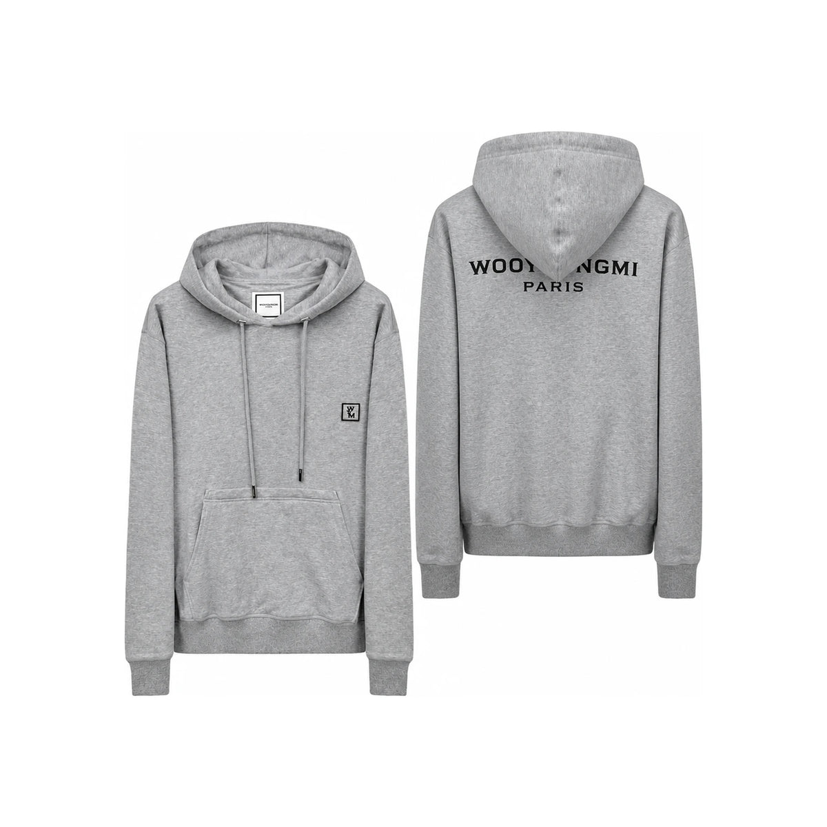 WOOYOUNGMI Grey Back Logo Hoodie Men’s 24FW