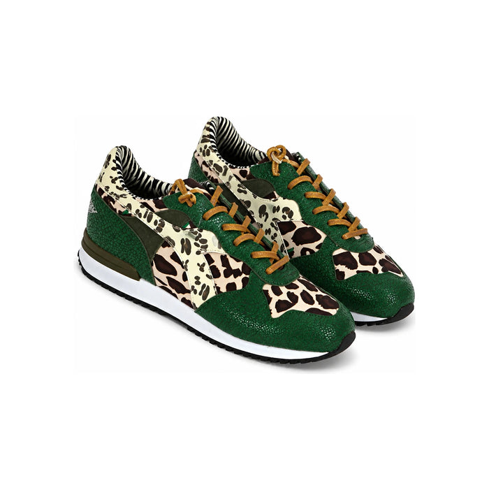 Diadora Editor Collaboration Trident Leopard Low Top Sneakers 159983 01 70225