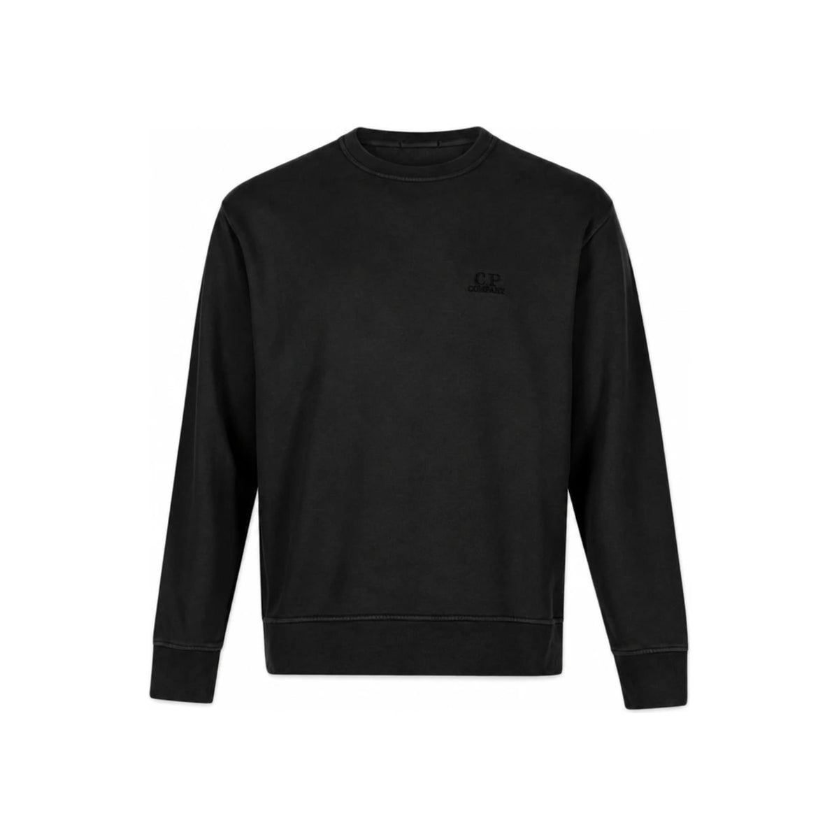 CP Company Logo Embroidered Fleece Sweatshirt Men Black