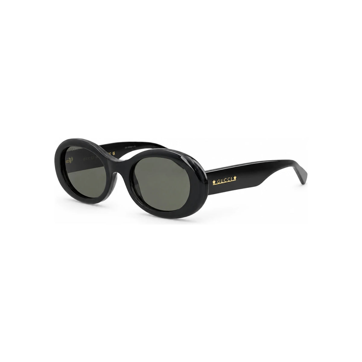 GUCCI Women’s Oval Logo Sunglasses Black