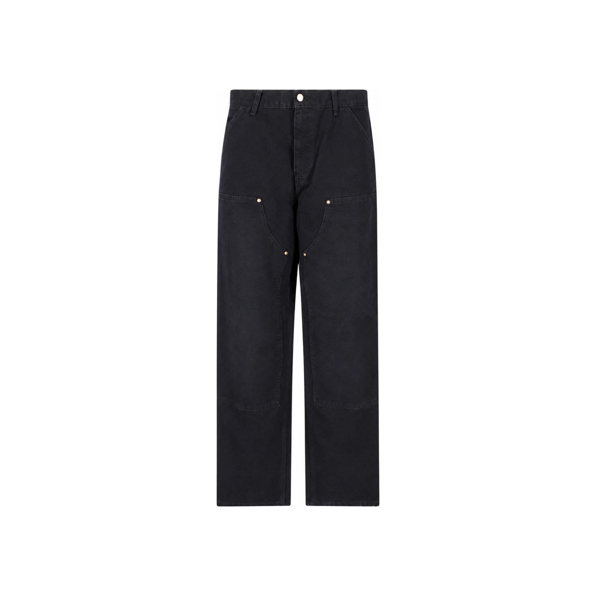 Carhartt Logo Double Knee Straight Denim Pants Navy