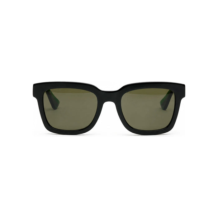 GUCCI Acetate Square Stripe Temple Sunglasses Black Unisex