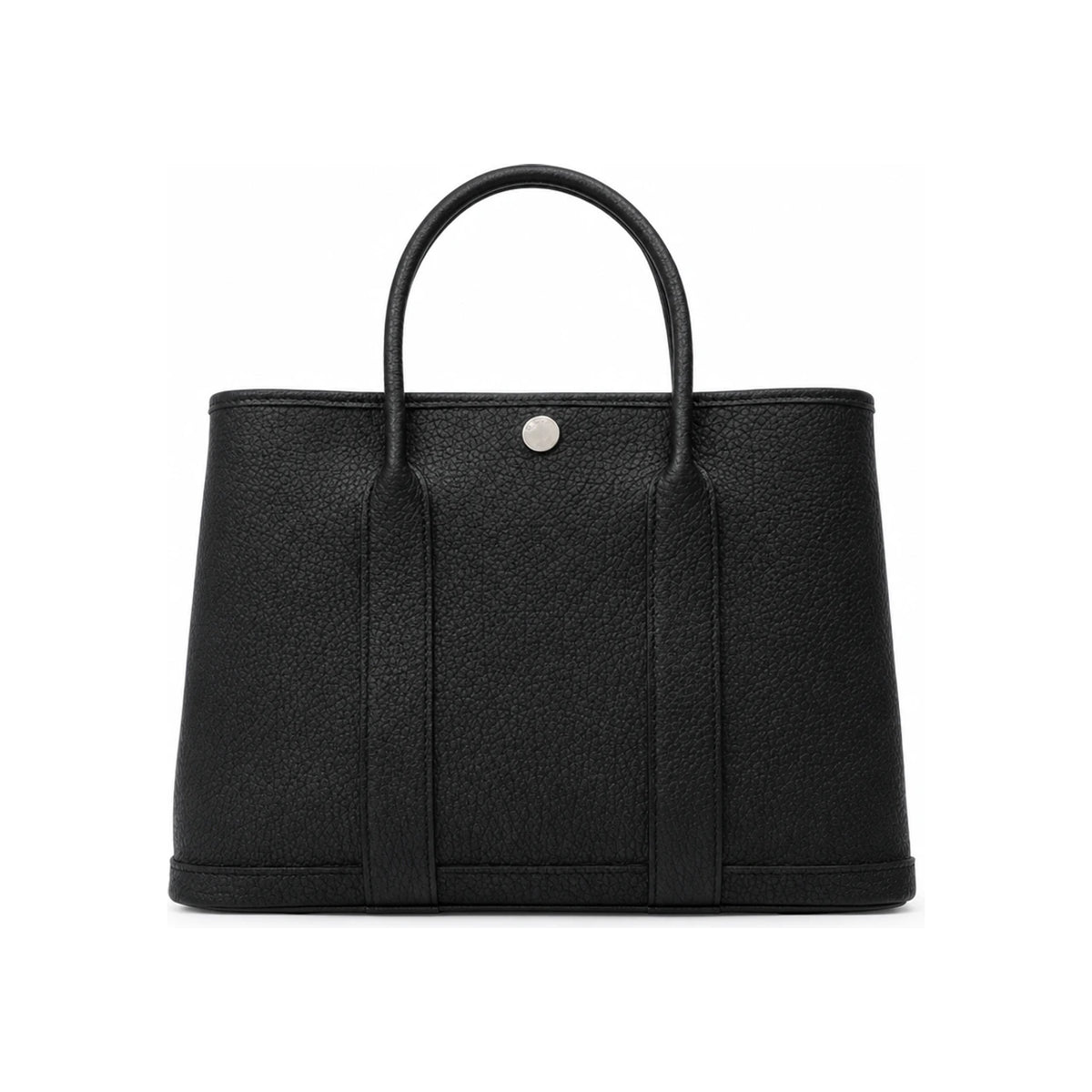 HERMES Garden Party 30 Negonda Leather Black Tote Palladium Hardware