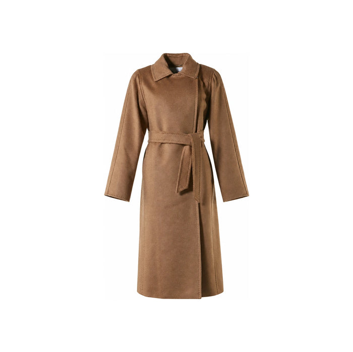 Max Mara Manuela Wool Wrap Coat Beige Women