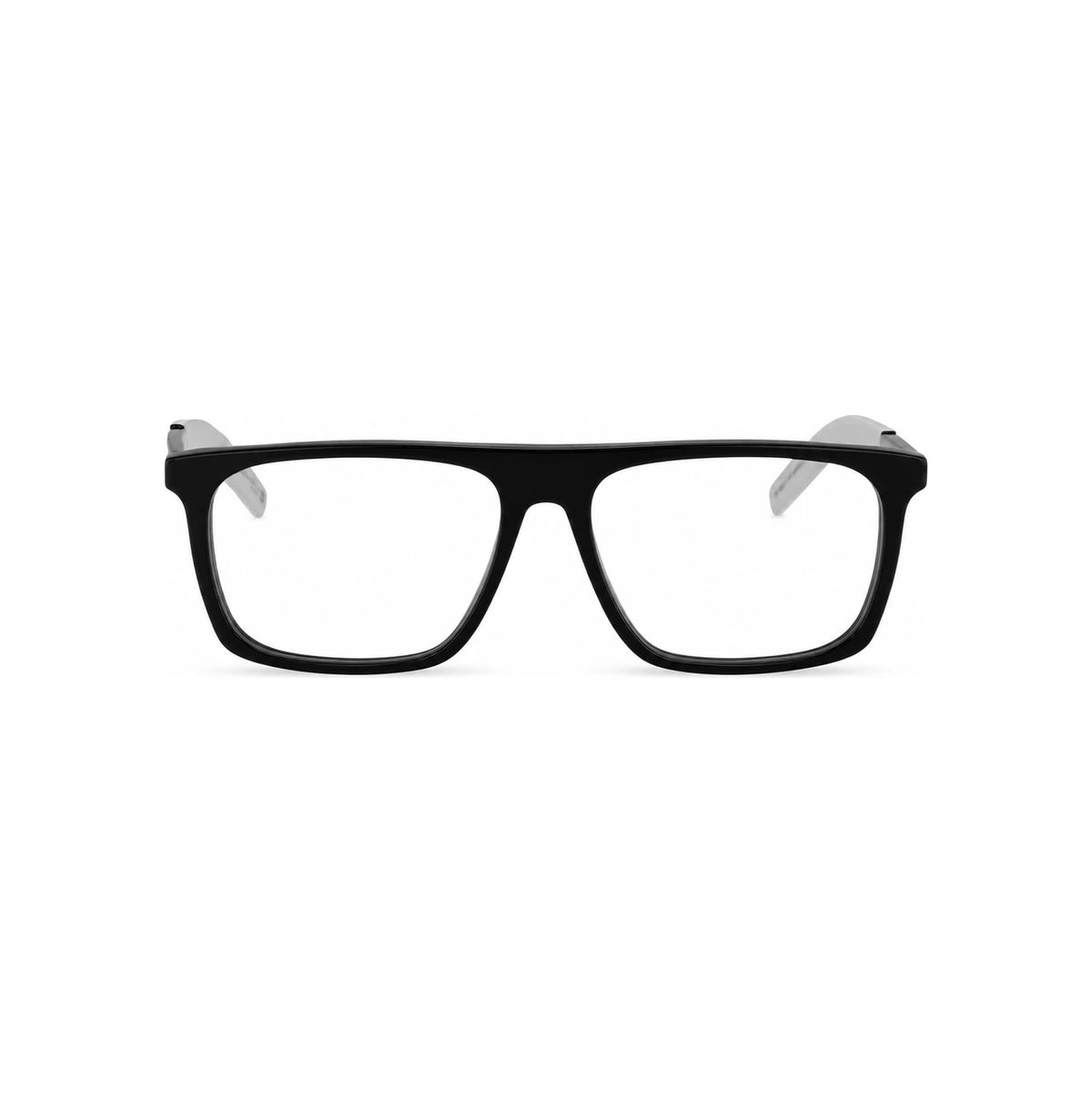 Moncler Black Acetate Rectangle Eyeglasses
