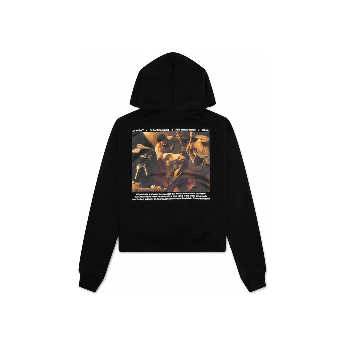 OFF WHITE Men's Caravaggio Crowning Print Hoodie OMBB037C99FLE0071001