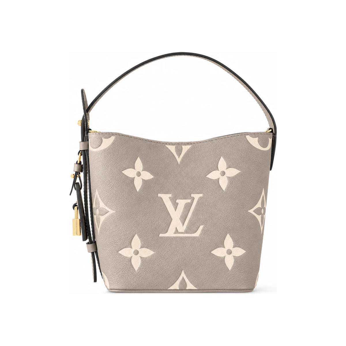 Louis Vuitton All In BB Taupe Gray Creme White Shoulder Bag