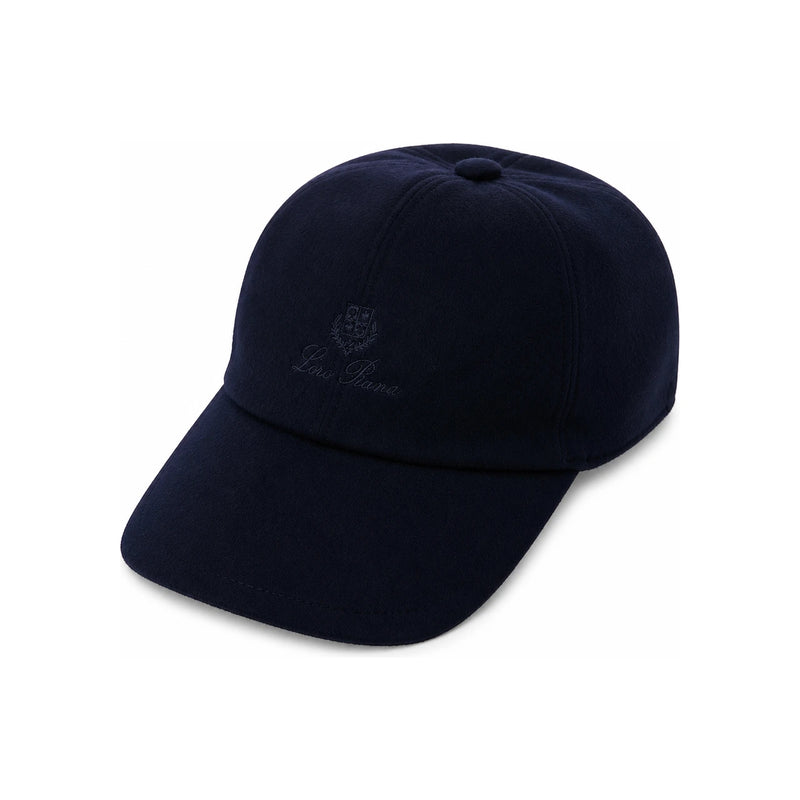 Loro Piana Cashmere Storm System Baseball Cap Navy Blue