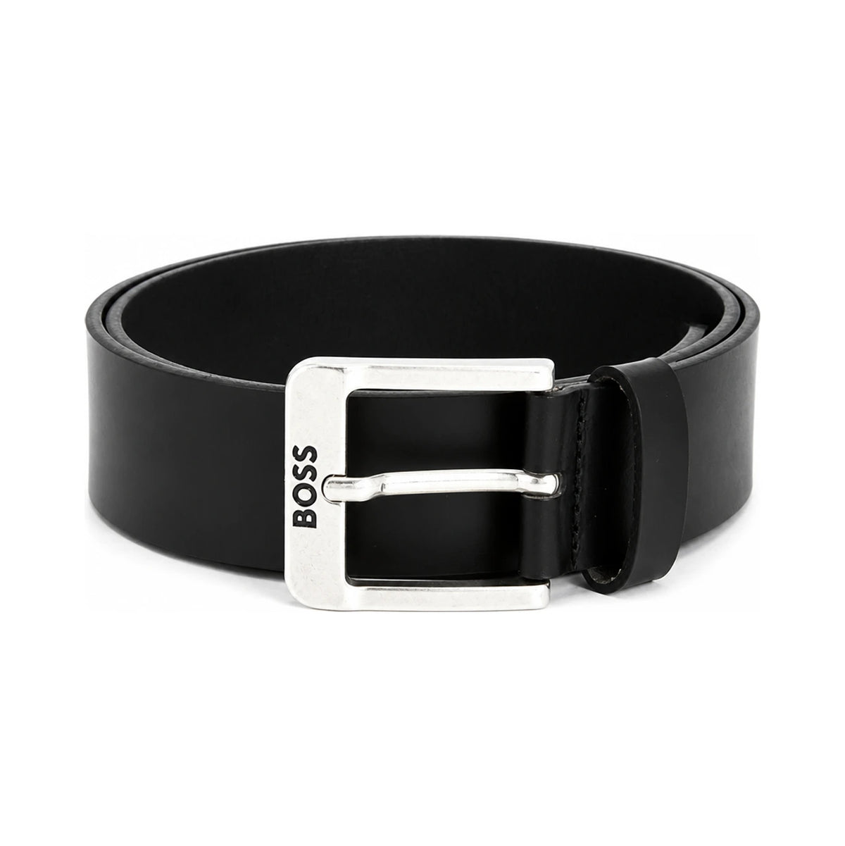 HUGO BOSS Men's Leather Belt Black