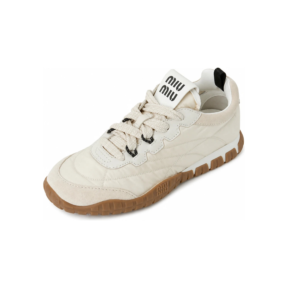 Miu Miu Tire Technical Suede Low-Top Sneakers for Women