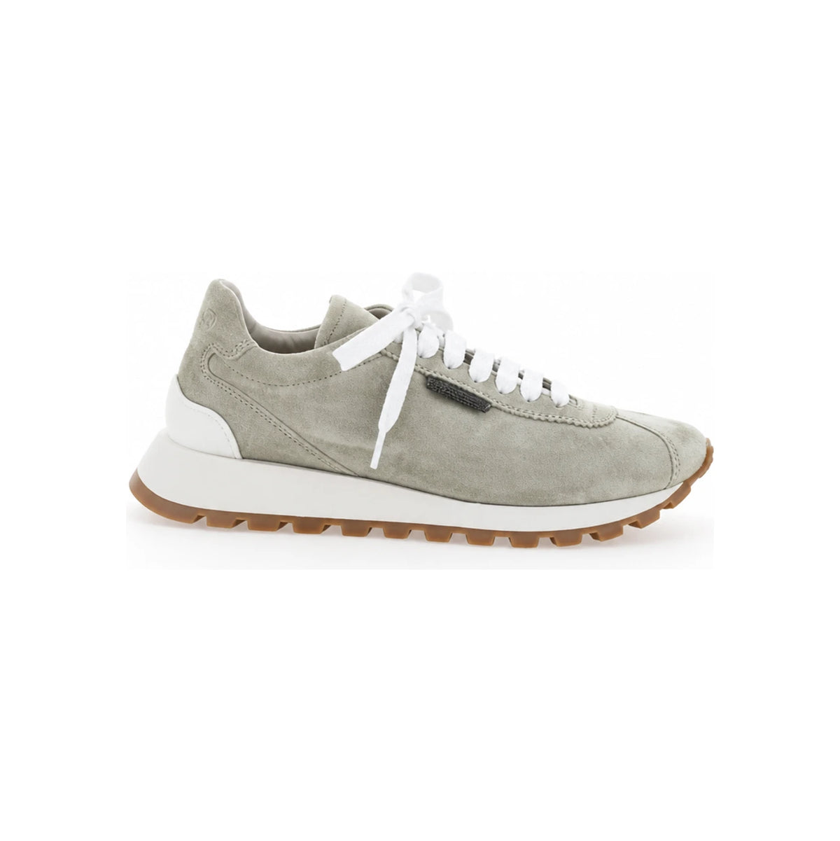 Brunello Cucinelli Shiny Tab Leather Low-Top Sneakers Women’s MZSFG2110 C2657