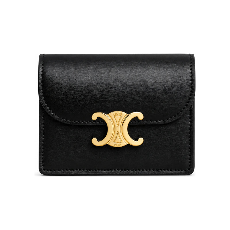 CELINE Shiny Calfskin Triomphe Card Wallet 10N063FOZ 38NO