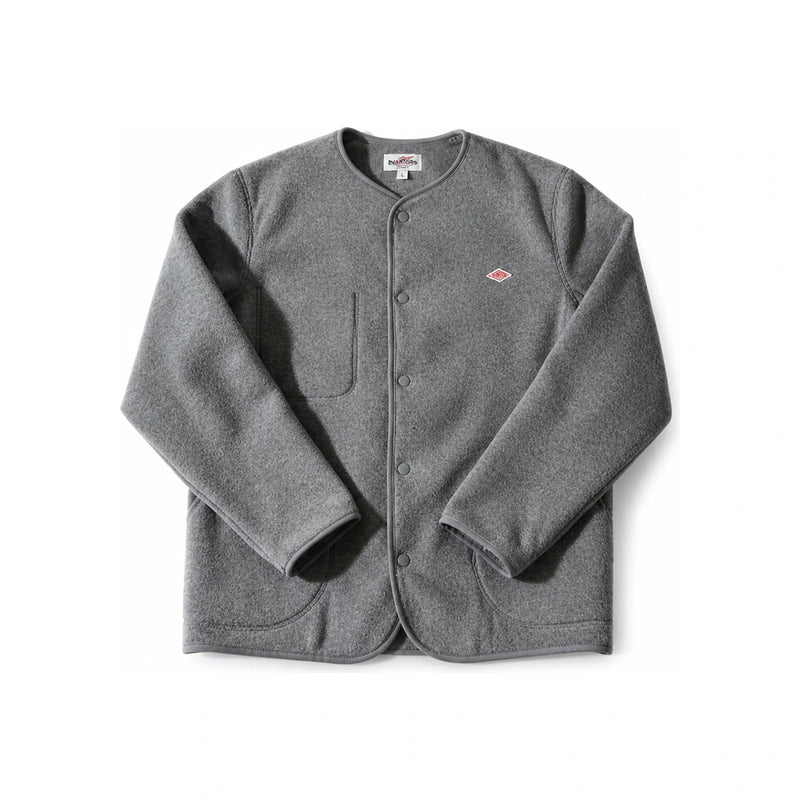 DANTON Logo Patch Fleece Jacket Dark Grey Men’s