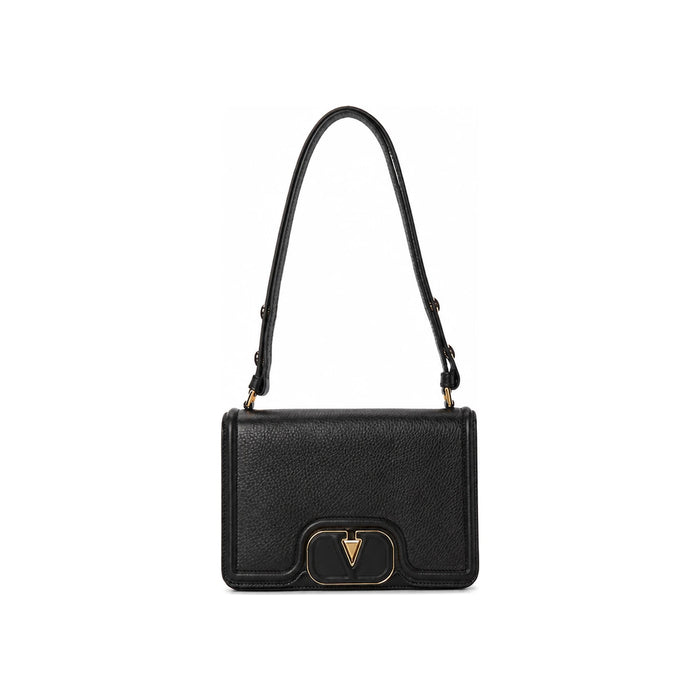 VALENTINO Black Leather Shoulder Bag for Women