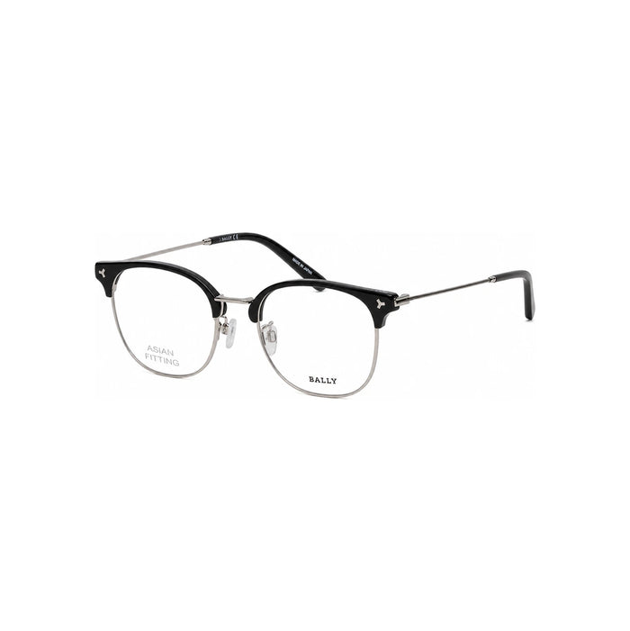BALLY Gray Half-Rim Acetate Eyeglass Frames Unisex Asian Fit