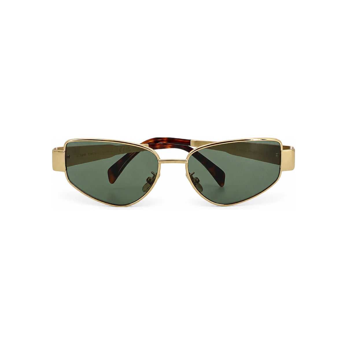CELINE Triomphe 02 Metal Sunglasses Gold Green