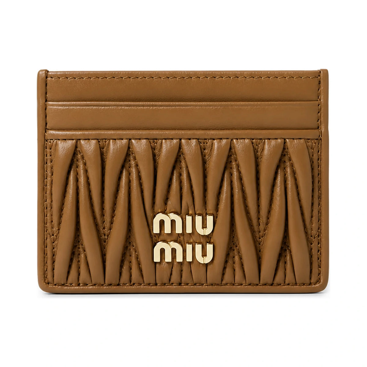 Miu Miu Matelassé Leather Card Holder for Women