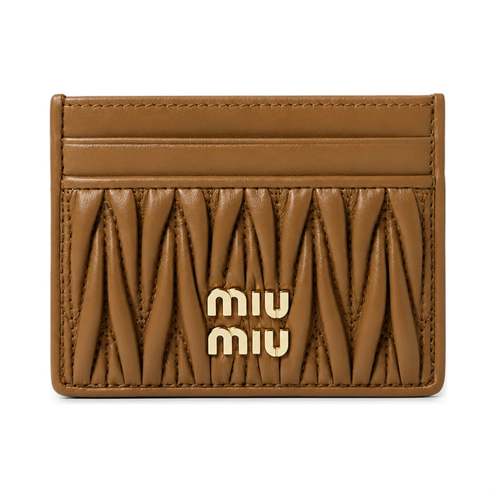 Miu Miu Matelassé Leather Card Holder for Women