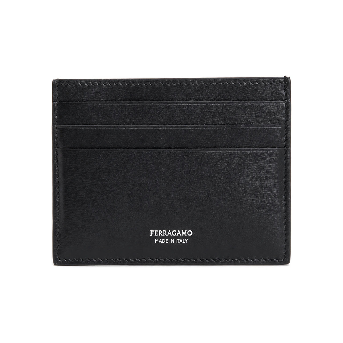 Ferragamo Men's Leather Card Holder Wallet 66 1396 NERO 0772114
