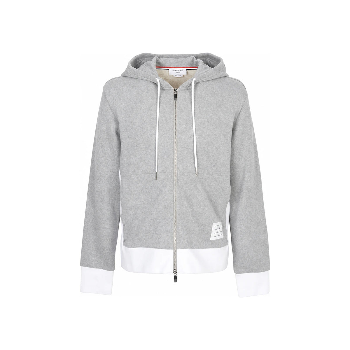 THOM BROWNE Classic 4-Bar Jersey Zip Hoodie Gray Men’s