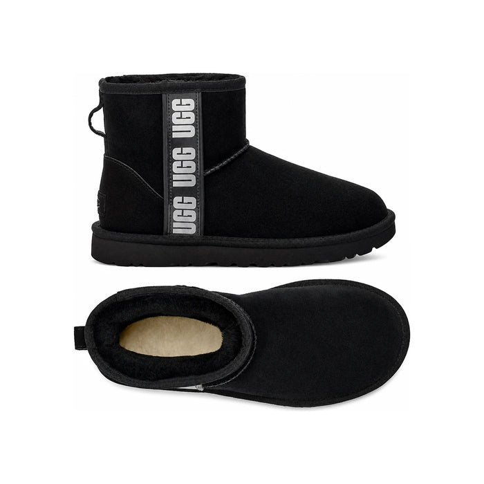 Ugg Classic Mini Side Logo II Ankle Boots Black